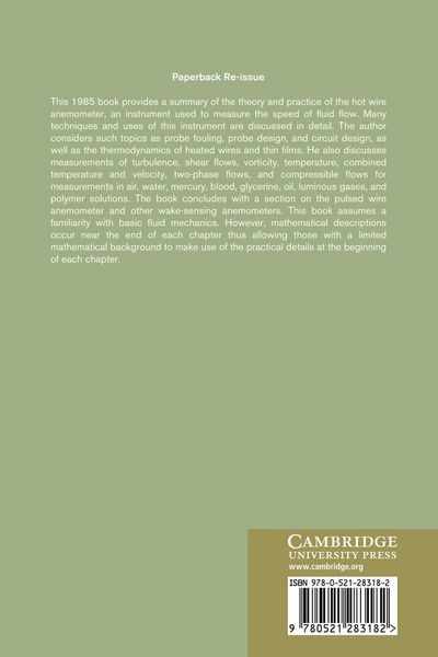 Produktbild: Fundamentals of Hot Wire Anemometry
