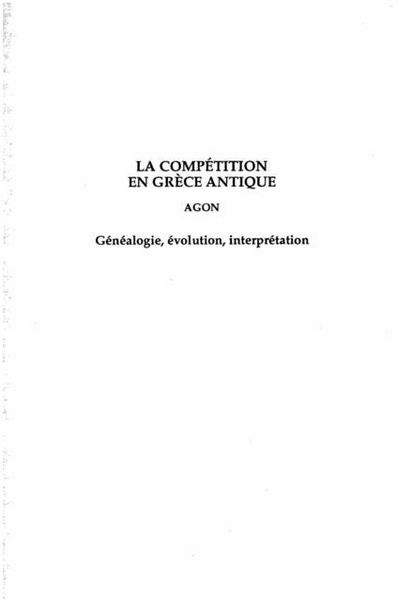 Produktbild: Competition en grece antique :agon