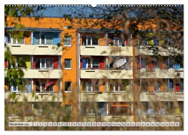 Produktbild: Architektur-Charme der DDR (Erfurt) (hochwertiger Premium Wandkalender 2026 DIN A2 quer), Kunstdruck in Hochglanz