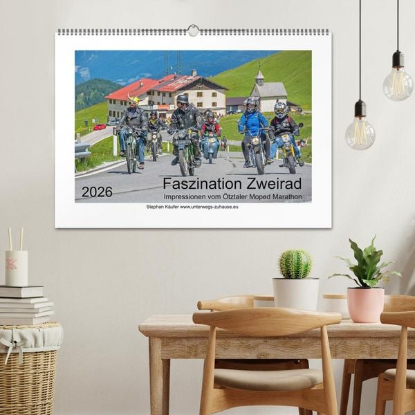 Produktbild: Faszination Zweirad - Impressionen vom &Ouml;tztaler Moped Marathon (Wandkalender 2026 DIN A2 quer), CALVENDO Monatskalender