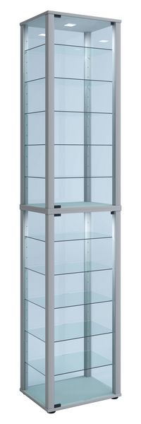 Produktbild: Holz Glas Stand Vitrine Sammelvitrine Kavisa XXL