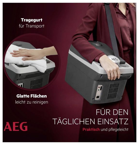Produktbild: AEG Bordbar BK16 K&uuml;hlbox & Heizbox Thermoelektrisch 12 V/DC Grau 16 l <Max/> 20 &deg;C unter Umgebungstemperatur