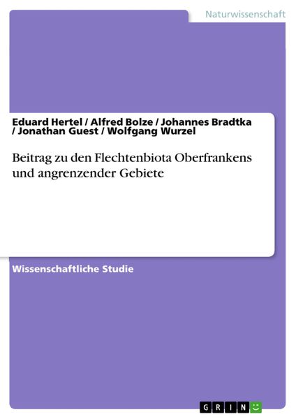 Produktbild: Beitrag zu den Flechtenbiota Oberfrankens und angrenzender Gebiete