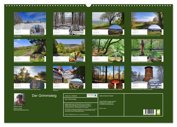 Produktbild: Der Grimmsteig (Wandkalender 2026 DIN A2 quer), CALVENDO Monatskalender
