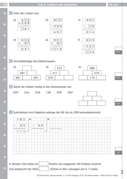 Mathe-Tests 3. Klasse