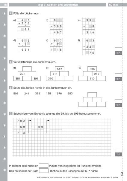 Produktbild: Mathe-Tests 3. Klasse