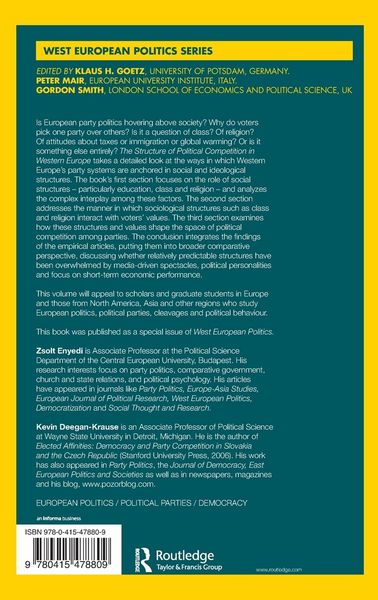 Produktbild: The Structure of Political Competition in Western Europe