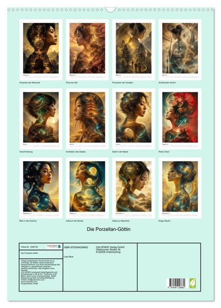 Produktbild: Die Porzellan-G&ouml;ttin (Wandkalender 2027 DIN A2 hoch), CALVENDO Monatskalender