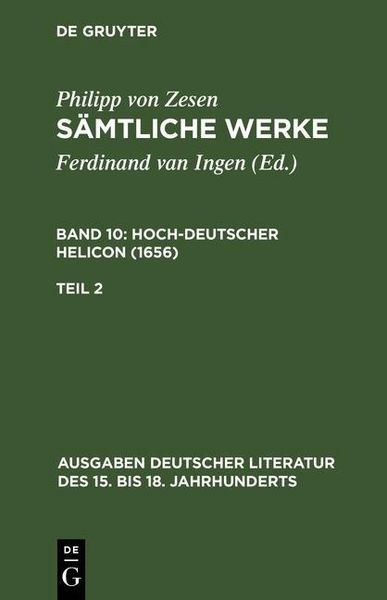 Produktbild: Deutscher Helikon. Zweiter Teil