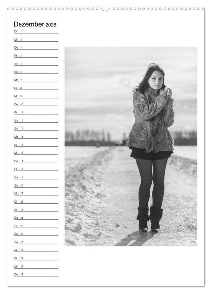 Produktbild: Mode in schwarz und wei&szlig; (Wandkalender 2026 DIN A2 hoch), CALVENDO Monatskalender