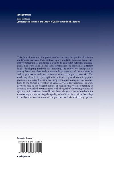 Produktbild: Computational Inference and Control of Quality in Multimedia Services