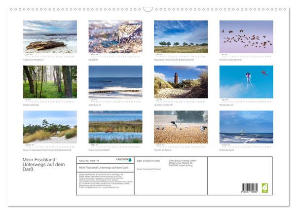 Produktbild: Mein Fischland! Unterwegs auf dem Dar&szlig; (Wandkalender 2026 DIN A2 quer), CALVENDO Monatskalender