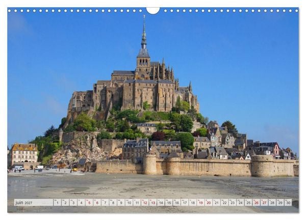 Produktbild: Le Mont-Saint-Michel - Impressionnante montagne monastique (Calendrier mural 2027 DIN A3 vertical), CALVENDO calendrier mensuel