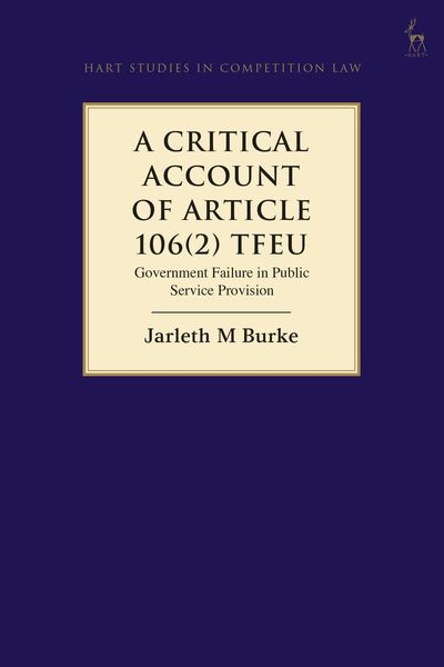 Produktbild: A Critical Account of Article 106(2) TFEU