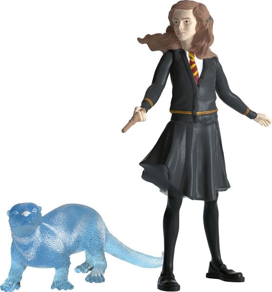 schleich 42681 - Wizarding World - Harry Potter, Hermine Granger & Patronus, Spielfiguren, Höhe Hermine: ca. 9 cm