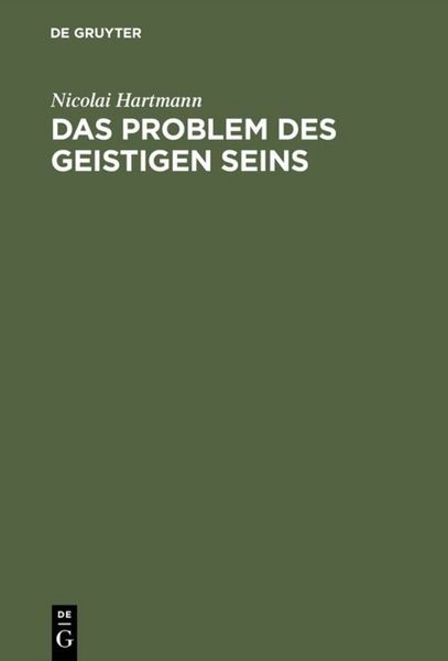 Produktbild: Das Problem des geistigen Seins