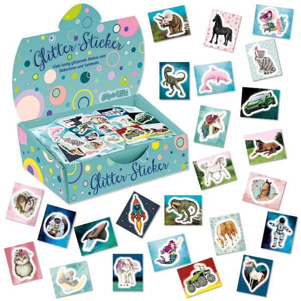 Produktbild: TapirElla Mini-Glitter-Sticker-Set 2, 480-tlg
