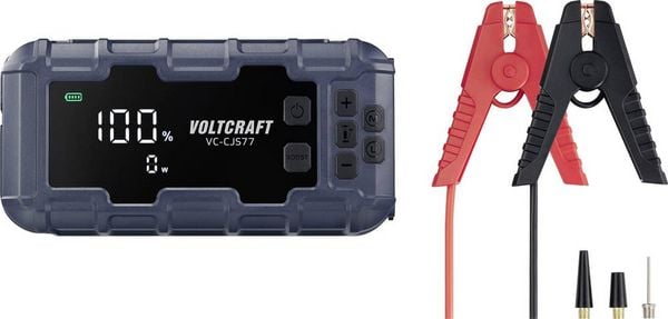 Produktbild: VOLTCRAFT Schnellstartsystem VC-CJS77 VC-16533725 Starthilfestrom (12 V)=600A USB-Steckdose 2x, Lade- und Aufbewahrungsstation
