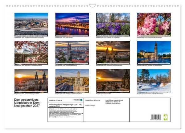 Produktbild: Domperspektiven: Magdeburger Dom - Neu gesehen 2027 (Wandkalender 2027 DIN A2 quer), CALVENDO Monatskalender