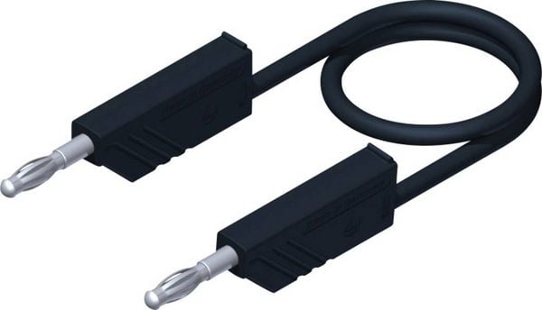 Produktbild: Hirschmann Test & Measurement CO MLN SIL 200/1 Messleitung Lamellenstecker 4 mm Lamellenstecker 4 mm 2.00 m Schwarz 1 St.