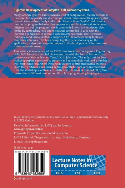 Produktbild: Rigorous Development of Complex Fault-Tolerant Systems