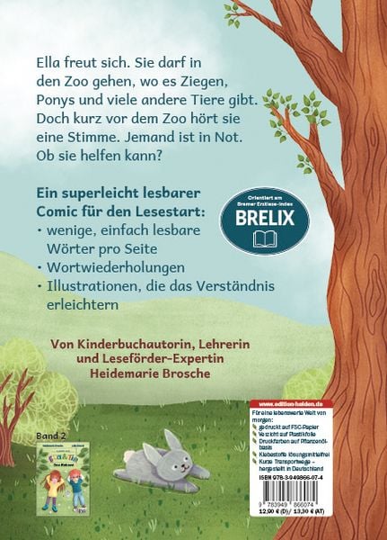 Produktbild: Lesen mit Ella und Tim - Die Rettung: Erstlesebuch für Kinder mit einfachen Worten und Bildern