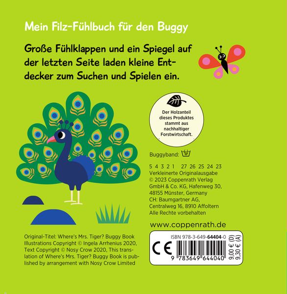 Produktbild: Mein Filz-F&uuml;hlbuch f&uuml;r den Buggy: Kuckuck, kleiner Tiger!