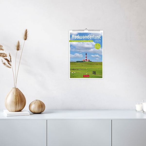 Produktbild: Radwanderlust Wochen-Kulturkalender 2026 - 53 Touren von R&uuml;gen bis S&uuml;dtirol