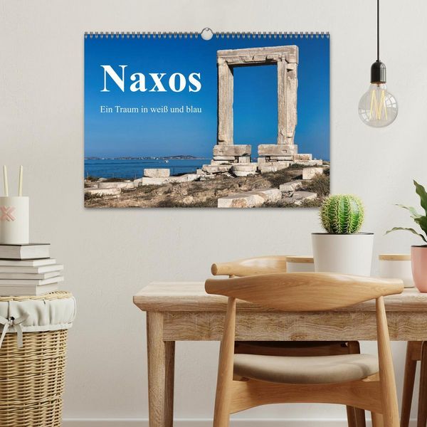 Produktbild: Die Insel Naxos - Ein Traum in blau und wei&szlig; (Wandkalender 2026 DIN A3 quer), CALVENDO Monatskalender