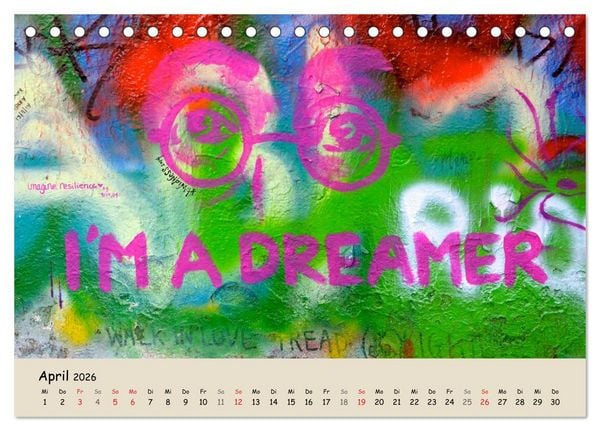 Produktbild: PRAG&hellip; wo der Frieden seine Mauer hat (Tischkalender 2026 DIN A5 quer), CALVENDO Monatskalender