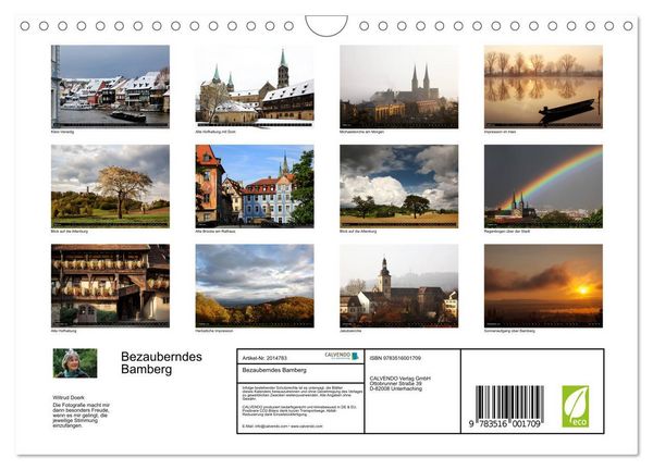 Produktbild: Bezauberndes Bamberg (Wandkalender 2026 DIN A4 quer), CALVENDO Monatskalender