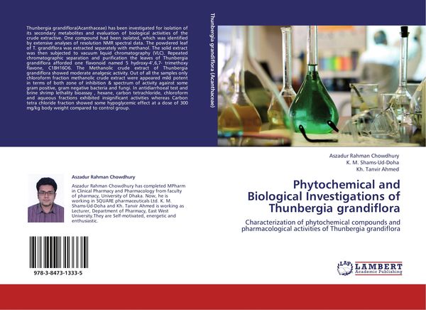 Produktbild: Phytochemical and Biological Investigations of Thunbergia grandiflora