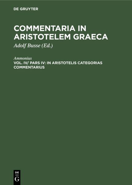 Produktbild: In Aristotelis Categorias commentarius
