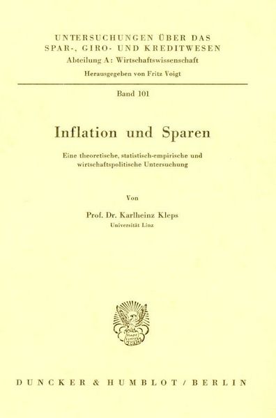 Produktbild: Inflation und Sparen.