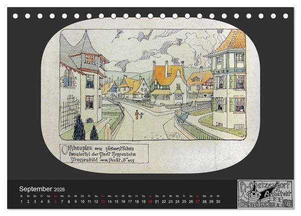 Produktbild: Lebensr&auml;ume um 1900 (Tischkalender 2026 DIN A5 quer), CALVENDO Monatskalender