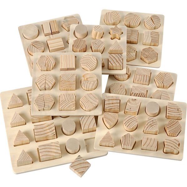 Produktbild: Creativ Company Puzzles, Gr&ouml;&szlig;e 12,5x12,5-19,5x19,5 cm, 7 Stk