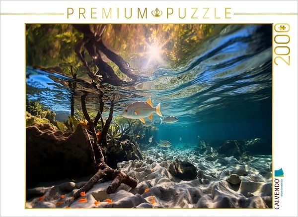 CALVENDO Puzzle In den Mangroven - tropische Fische | 2000 Teile Lege-Größe 90x67cm Foto-Puzzle für glückliche Stunden