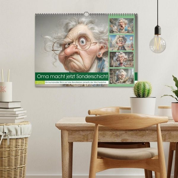 Produktbild: Oma macht jetzt Sonderschicht (Wandkalender 2026 DIN A3 quer), CALVENDO Monatskalender