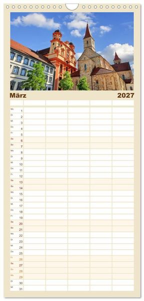 Produktbild: Familienplaner 2027 - Ellwangen - Jagst im Ostalbkreis mit 5 Spalten (Wandkalender, 21 x 45 cm) CALVENDO