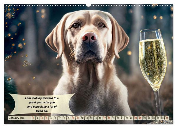 Produktbild: Great fun for Labrador lovers (Wall Calendar 2026 DIN A2 landscape), CALVENDO 12 Month Wall Calendar