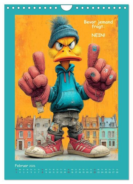 Produktbild: Quack Attacke. Enten au&szlig;er Kontrolle (Wandkalender 2026 DIN A4 hoch), CALVENDO Monatskalender