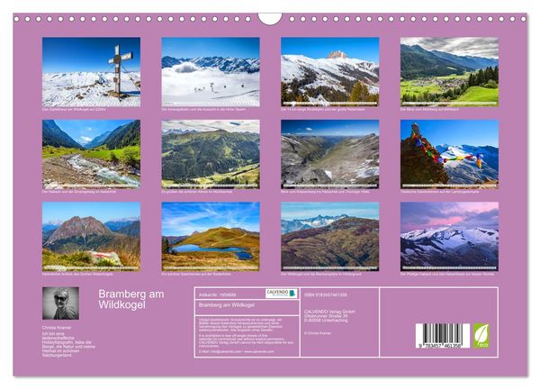 Produktbild: Bramberg am Wildkogel (Wandkalender 2026 DIN A3 quer), CALVENDO Monatskalender