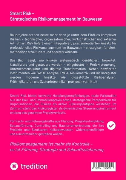 Produktbild: Smart Risk &ndash; Strategisches Risikomanagement im Bauwesen