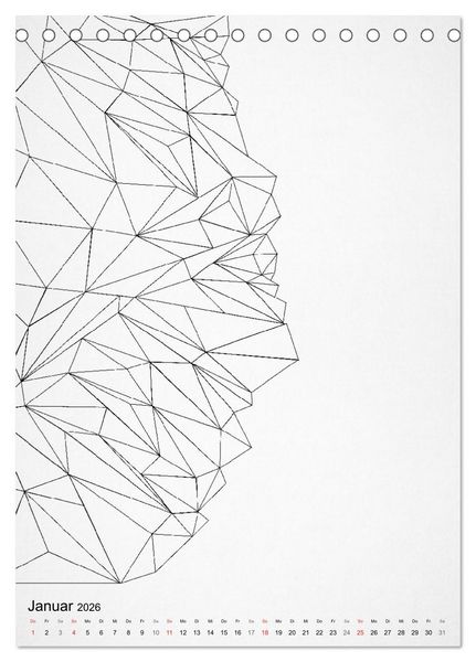 Produktbild: Geometric Graphik Art (Tischkalender 2026 DIN A5 hoch), CALVENDO Monatskalender