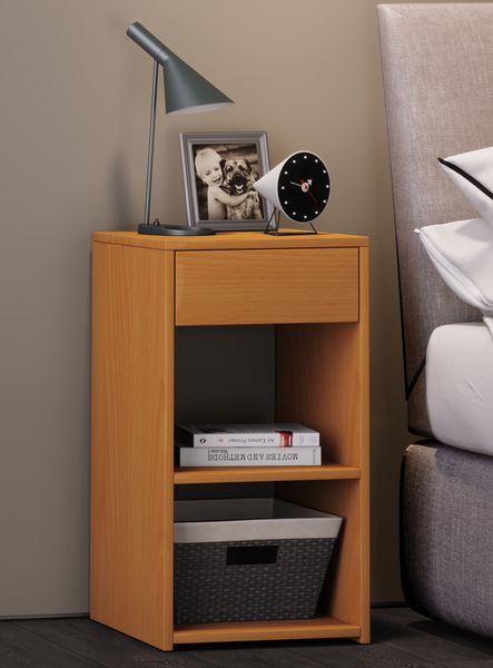 Produktbild: Holz Nachttisch Nachtschrank Sledo Schublade Maxi
