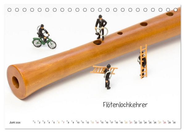 Produktbild: Uhraufzieher ... und andere Mini-Welten (Tischkalender 2026 DIN A5 quer), CALVENDO Monatskalender