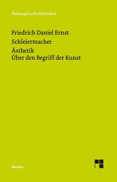 Produktbild: Ästhetik (1832/33). Über den Begriff der Kunst (1831–33)