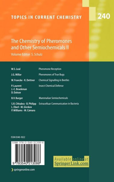 Produktbild: The Chemistry of Pheromones and Other Semiochemicals II
