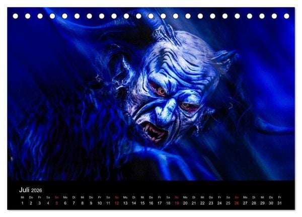 Produktbild: Perchten und Krampusse im Voralpenland (Tischkalender 2026 DIN A5 quer), CALVENDO Monatskalender