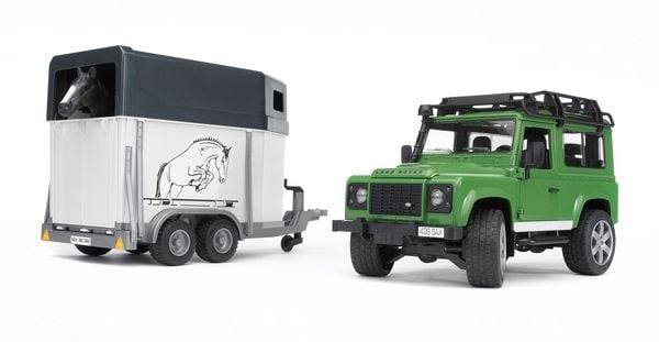Produktbild: Bruder - Land Rover Defender mit Pferdeanh&auml;nger